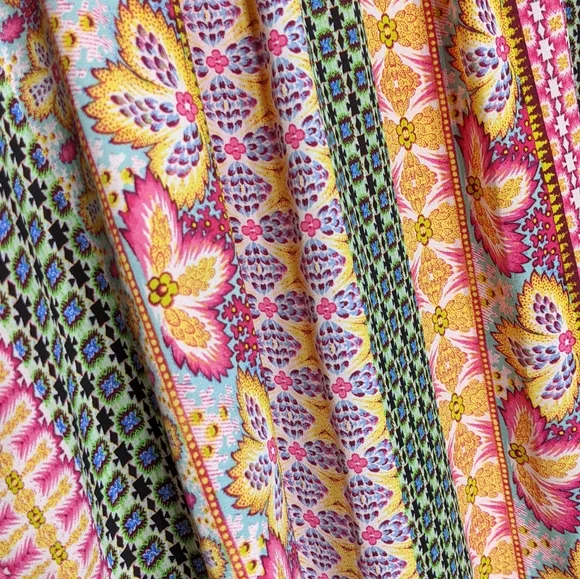 Rose & Olive Pink Floral Tent Dress Small V Neck Tank Sleeveless - Picture 6 of 8